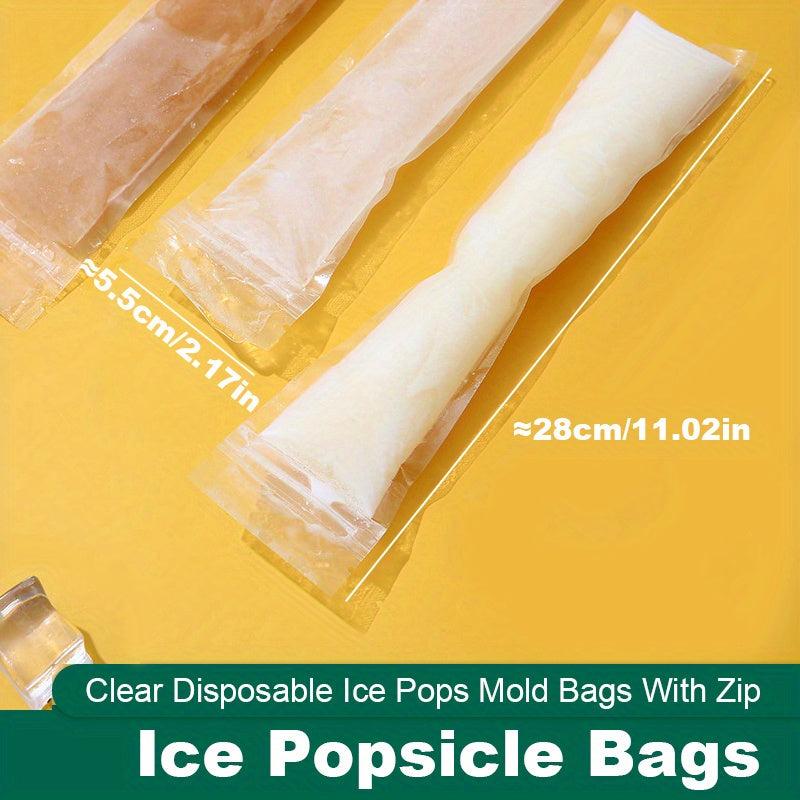 Clear Disposable Popsicle Bags with Zipper 100pcs