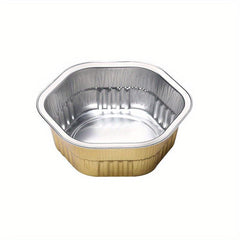 20pcs 350ml Hexagon Foil Pans Disposable Food Containers