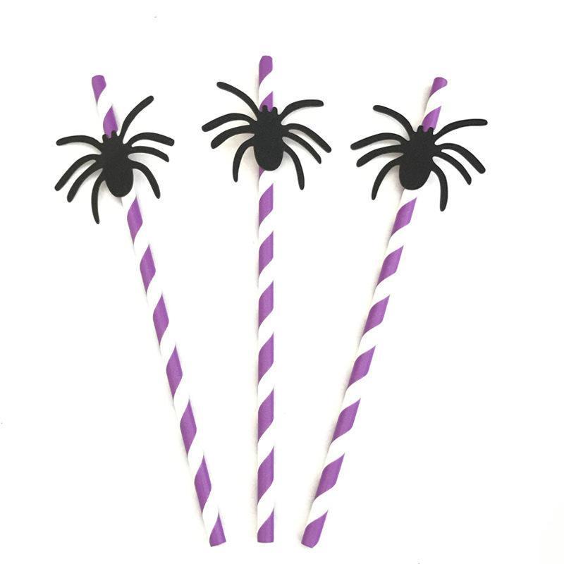10pcs Halloween Disposable Wide Drinking Straws for Party