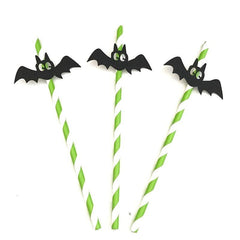 10pcs Halloween Disposable Wide Drinking Straws for Party