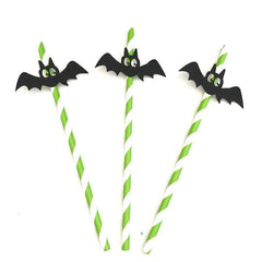 10pcs Halloween Disposable Wide Drinking Straws for Party