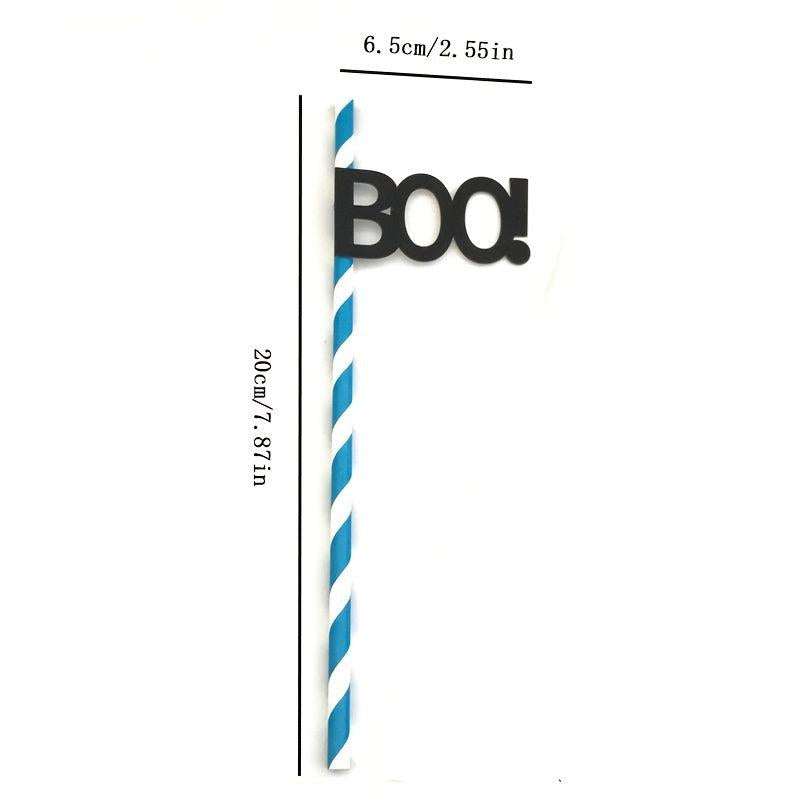 10pcs Halloween Disposable Wide Drinking Straws for Party