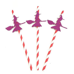 10pcs Halloween Disposable Wide Drinking Straws for Party