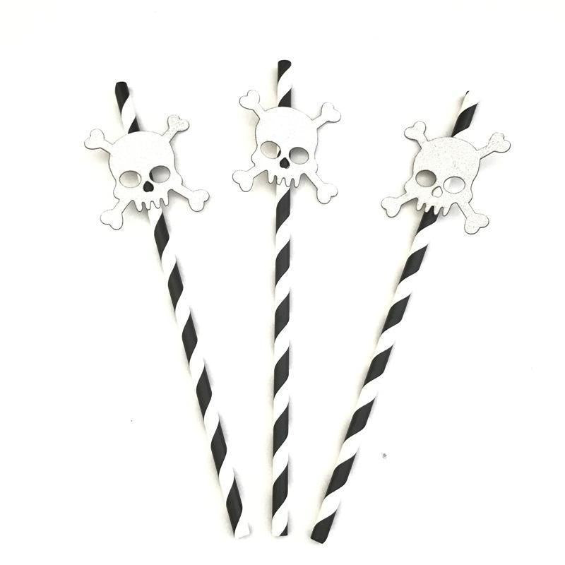 10pcs Halloween Disposable Wide Drinking Straws for Party
