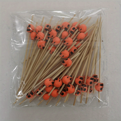 50pcs Halloween Skeleton Disposable Fruit Forks Cake Dessert Forks