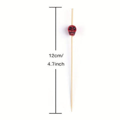 50pcs Halloween Skeleton Disposable Fruit Forks Cake Dessert Forks