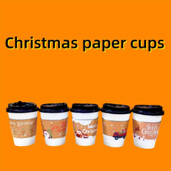 40pcs Christmas Coffee Cup Covers Fits 12-20oz Cups, Custom Christmas Designs