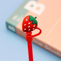 1pc Reusable Silicone Straw Toppers for Summer and Winter Drinks