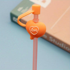 1pc Reusable Silicone Straw Toppers for Summer and Winter Drinks