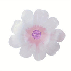 8pcs Flower Shaped Disposable Dinner Plate Dessert Plate