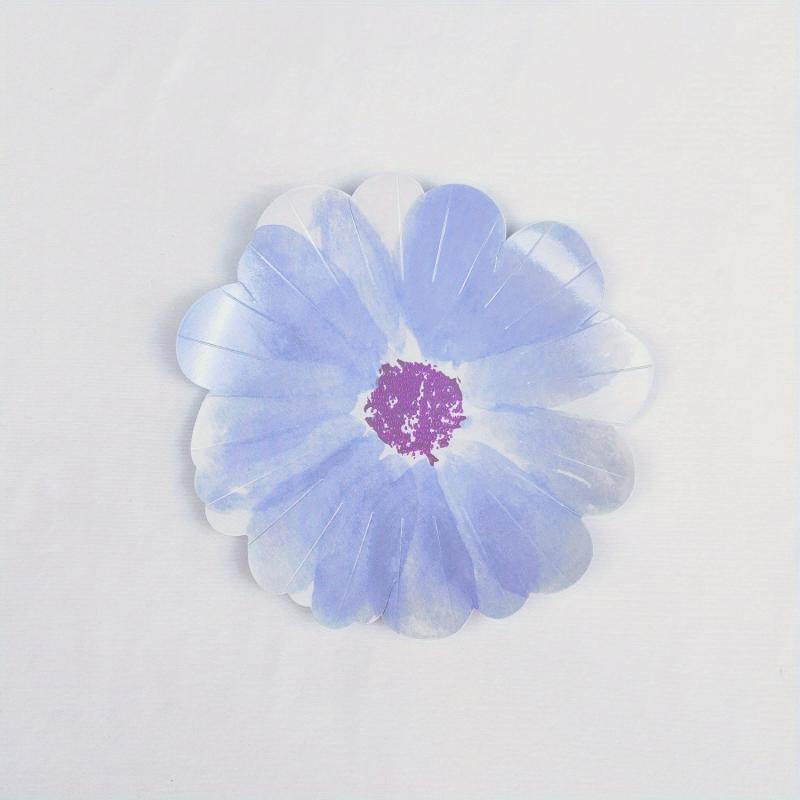 8pcs Flower Shaped Disposable Dinner Plate Dessert Plate