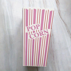 6pcs Retro Style Popcorn Containers Red & Striped Reusable Boxes