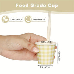 100Pcs 3oz Disposable Small Bathroom Cups Waxed Paper Tasting Cups
