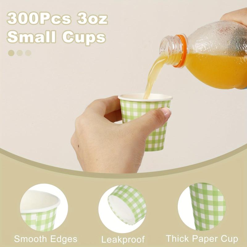 100Pcs 3oz Disposable Small Bathroom Cups Waxed Paper Tasting Cups