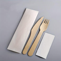 Eco Friendly Birch Tableware Set for Western Dining and Catering