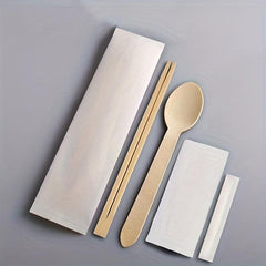 Eco Friendly Birch Tableware Set for Western Dining and Catering