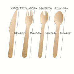 Eco Friendly Birch Tableware Set for Western Dining and Catering