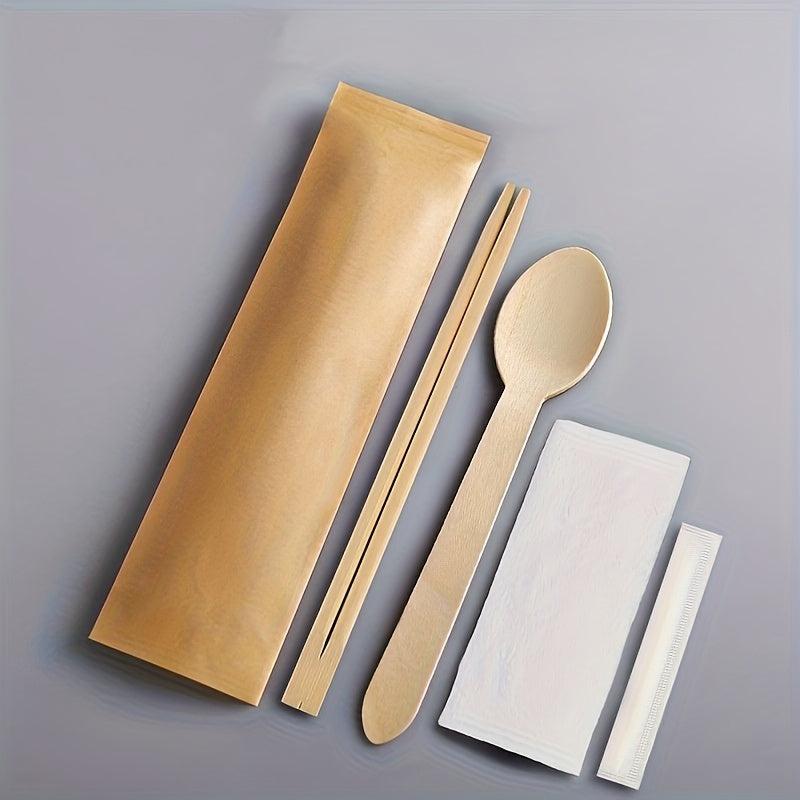 Eco Friendly Birch Tableware Set for Western Dining and Catering