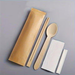 Eco Friendly Birch Tableware Set for Western Dining and Catering