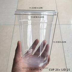 50pcs 32oz Disposable Flexible Clear Plastic Mixing Cups For Paint Resin Epoxy