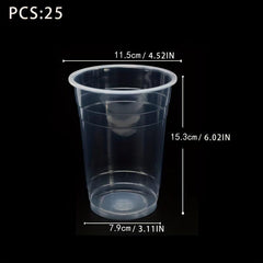 50pcs 32oz Disposable Flexible Clear Plastic Mixing Cups For Paint Resin Epoxy