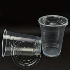 50pcs 32oz Disposable Flexible Clear Plastic Mixing Cups For Paint Resin Epoxy