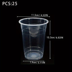 50pcs 32oz Disposable Flexible Clear Plastic Mixing Cups For Paint Resin Epoxy