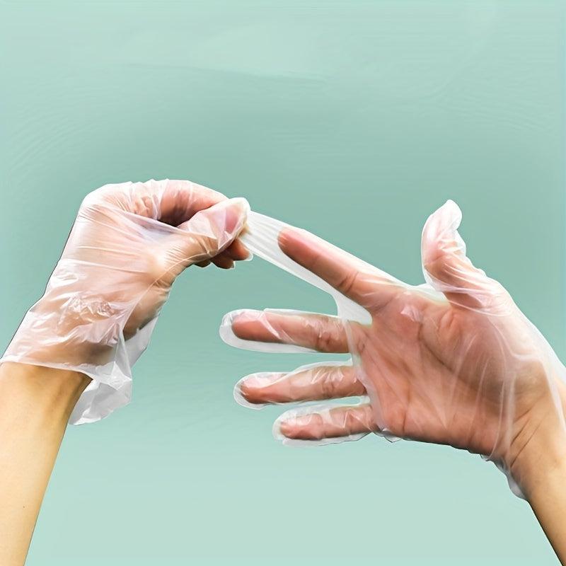 50pcs Plastic Disposable Gloves For Cooking Kitchen BBQ Cleaning Crafts