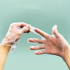50pcs Plastic Disposable Gloves For Cooking Kitchen BBQ Cleaning Crafts