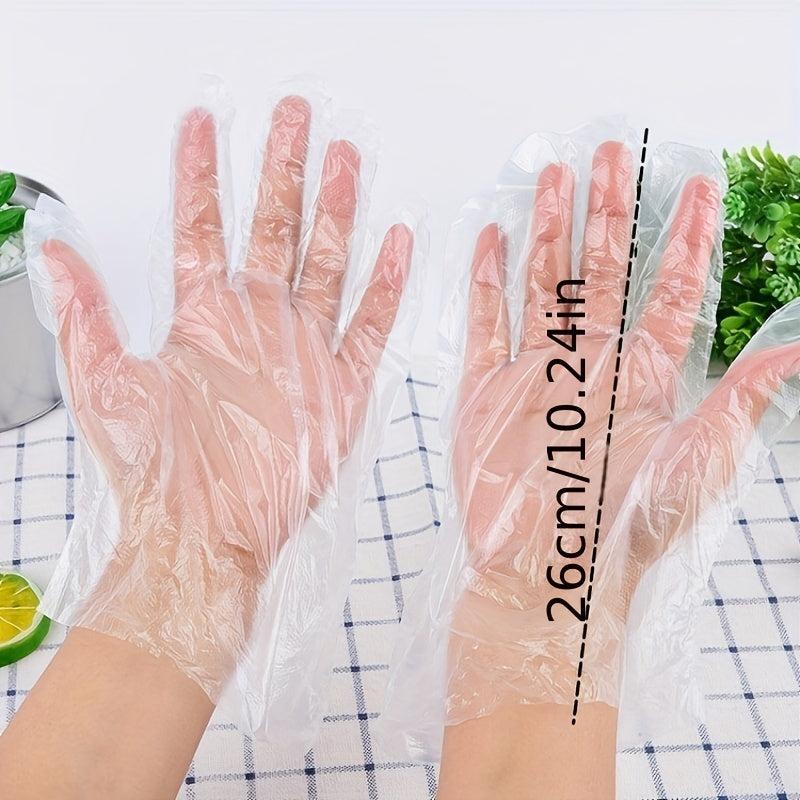 50pcs Plastic Disposable Gloves For Cooking Kitchen BBQ Cleaning Crafts