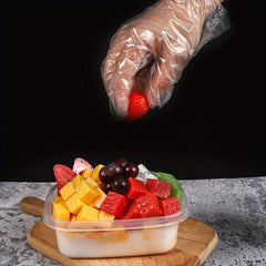 50pcs Plastic Disposable Gloves For Cooking Kitchen BBQ Cleaning Crafts