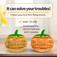 2pcs Dead Pumpkin Fruit Fly Trap Indoor Outdoor Catcher Flies Bees Wasps