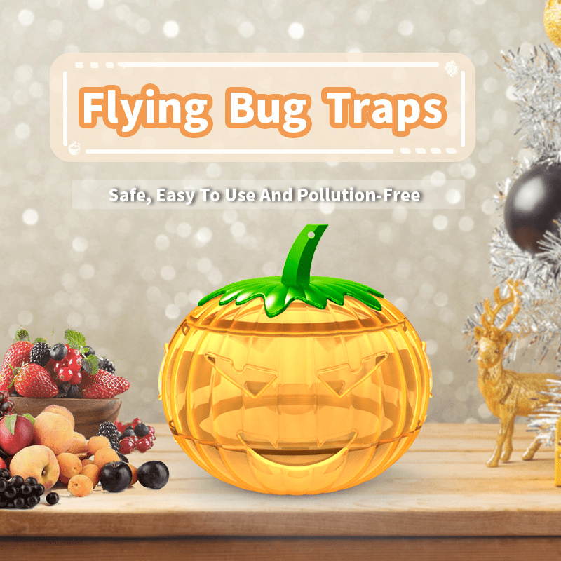 2pcs Dead Pumpkin Fruit Fly Trap Indoor Outdoor Catcher Flies Bees Wasps