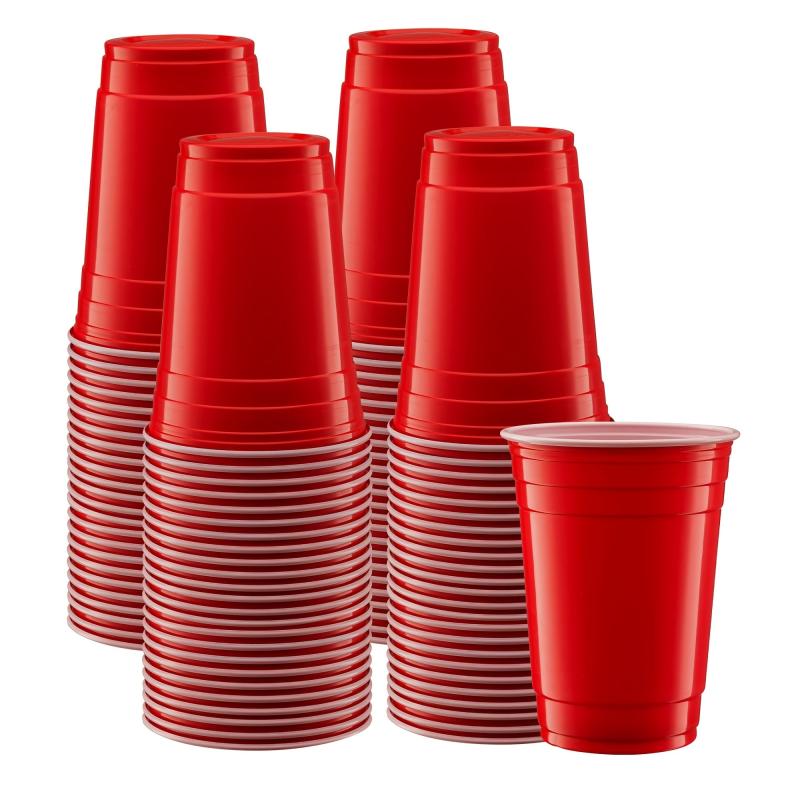 12pcs Disposable Cups Plastic Cups Cold/Hot Drink Tumblers Party Supplies