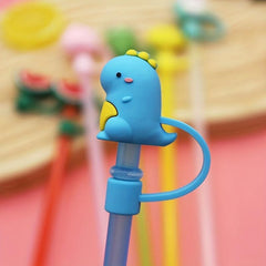 3pcs Animal Fruit Shaped Straw Tips Covers for Parties
