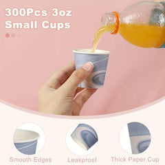 100Pcs 3oz Small Waxed Paper Tasting Cups for Yogurt and Hot Tea