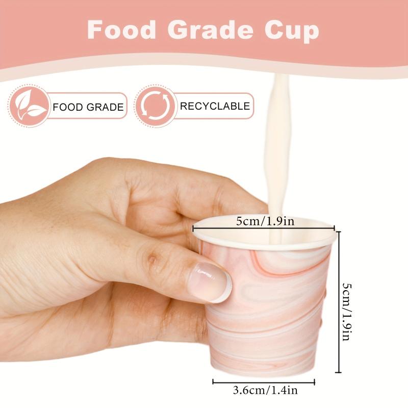 100Pcs 3oz Small Waxed Paper Tasting Cups for Yogurt and Hot Tea