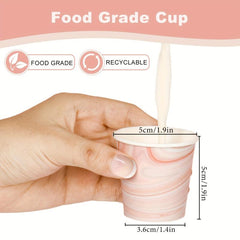 100Pcs 3oz Small Waxed Paper Tasting Cups for Yogurt and Hot Tea
