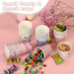 100Pcs 3oz Small Waxed Paper Tasting Cups for Yogurt and Hot Tea