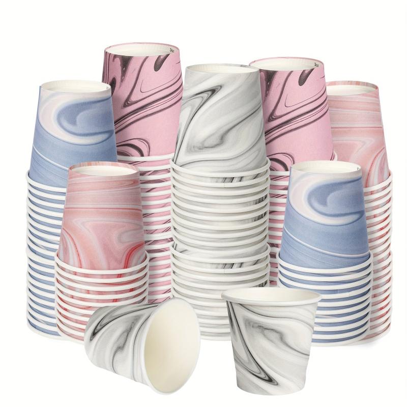 100Pcs 3oz Small Waxed Paper Tasting Cups for Yogurt and Hot Tea