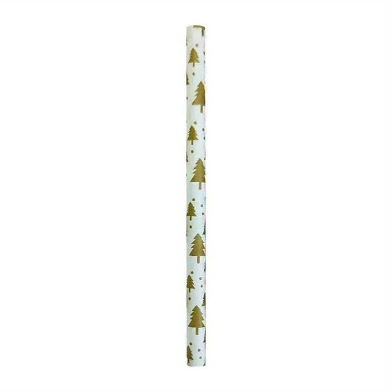 25pcs Christmas Paper Straws Stripe Snowflake Disposable Drinking Straw
