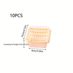 10pcs Disposable Dessert Cups Bakery Take Out Containers Square Mini Baking Cups