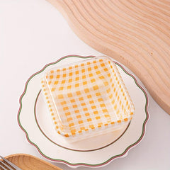 10pcs Disposable Dessert Cups Bakery Take Out Containers Square Mini Baking Cups