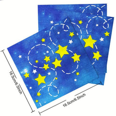 20Pcs Stylish Night Star Disposable Party Napkins Soft Absorbent Hand Towels