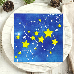 20Pcs Stylish Night Star Disposable Party Napkins Soft Absorbent Hand Towels