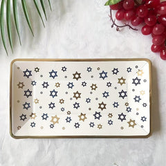 8pcs Disposable Paper Dinner Plate Rectangular Dinner Plate