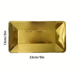 8pcs Disposable Paper Dinner Plate Rectangular Dinner Plate