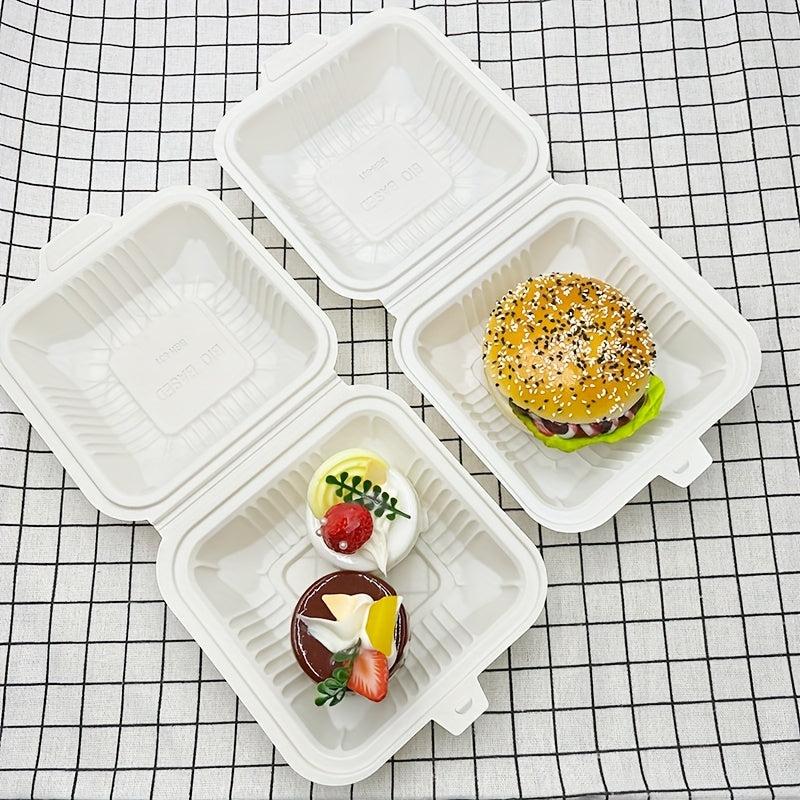 10pcs Biodegradable Hamburger Box Pastry Packaging Box