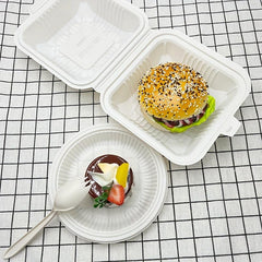 10pcs Biodegradable Hamburger Box Pastry Packaging Box