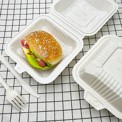 10pcs Biodegradable Hamburger Box Pastry Packaging Box